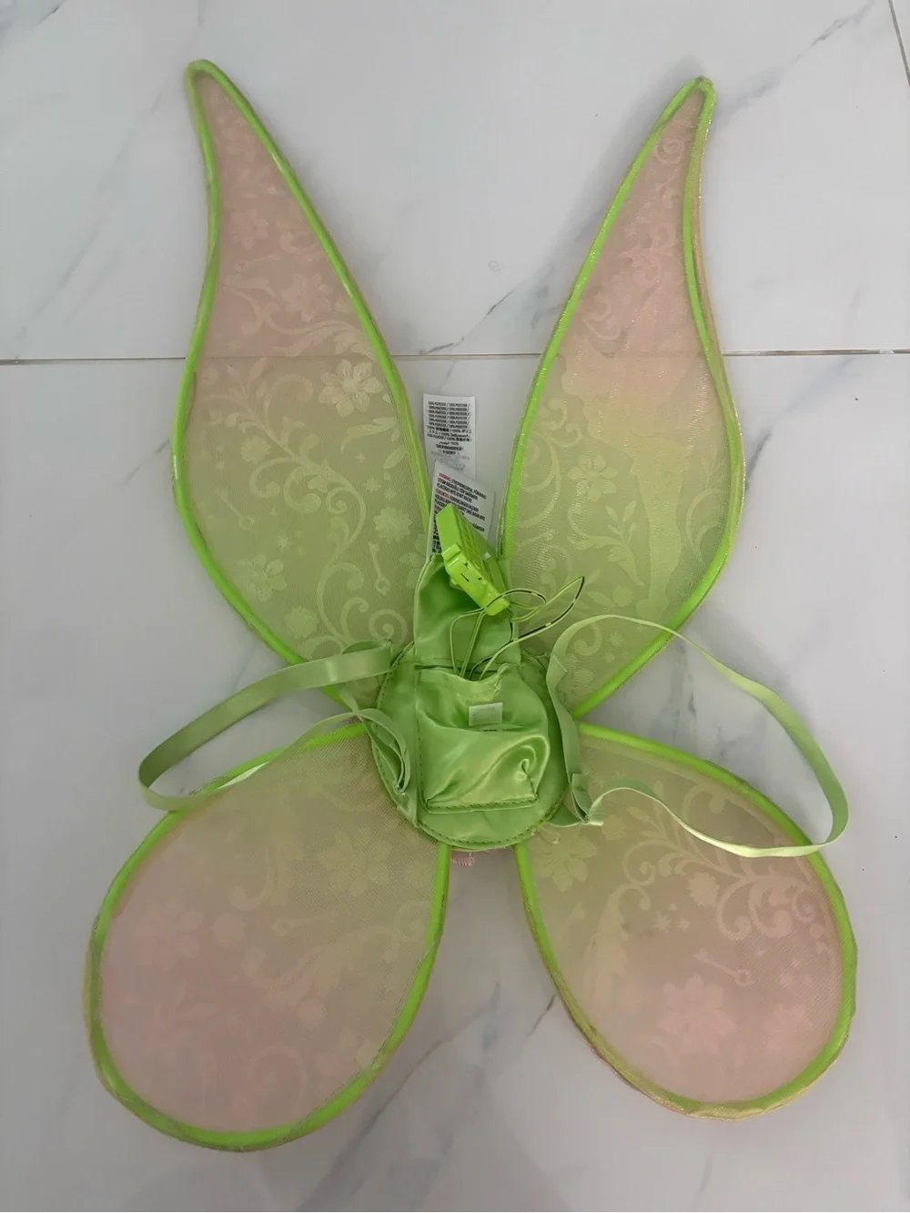 Disney Tinkerbell Fairy Wing Light-Up, One Size, Pink/Green Glitter